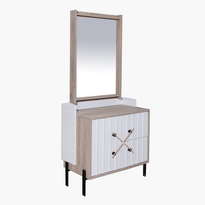 Portland 2-Drawer Dresser with Mirror and 1 Door