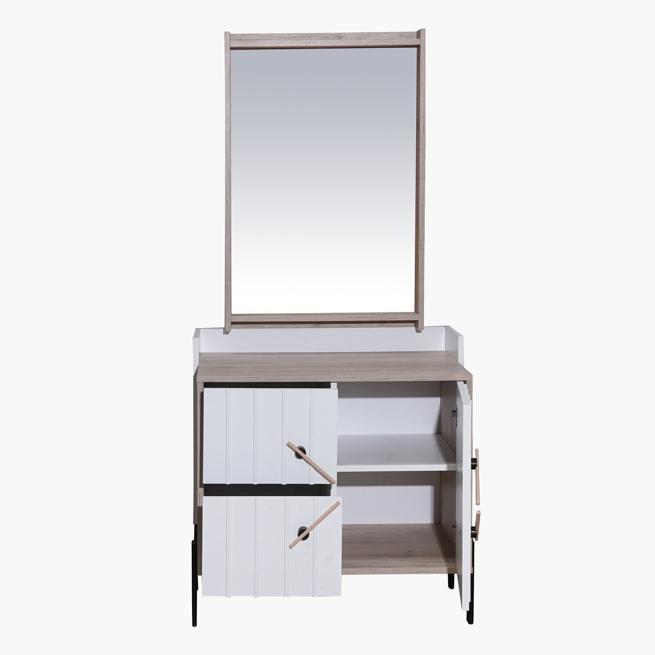 طاولة تزيين بدرجين وباب ومرآة من بورتلاند-hbxfurniture-kidsroom-kidsdressersandmirrors-image-5