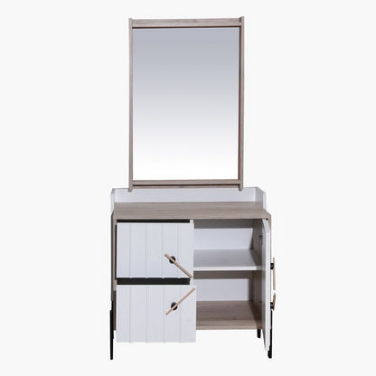 Portland 2-Drawer Dresser with Mirror and 1 Door