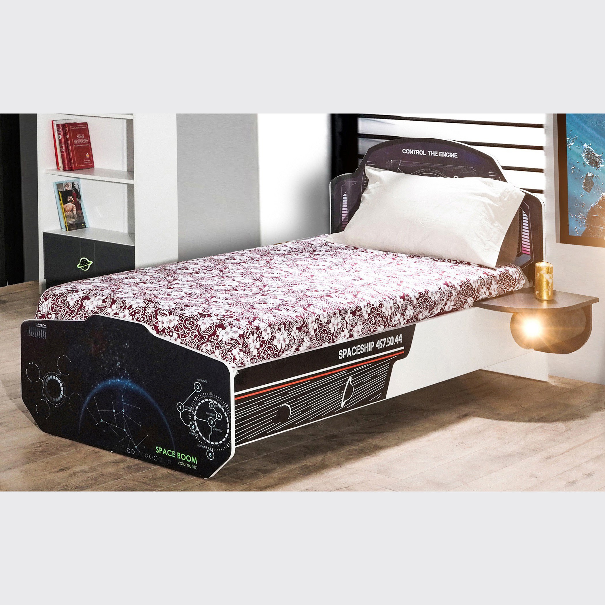 سرير فردي مع طاولتين جانبيتين - سبيس من موڤو - 90×200 سم-hbxfurniture-bedsandbedsets-beds-single-image-1