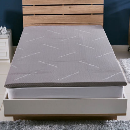 Innate Charcoal Infused Memory Foam Twin Mattress Topper - 120x200 cm-Protectors and Toppers-image-1