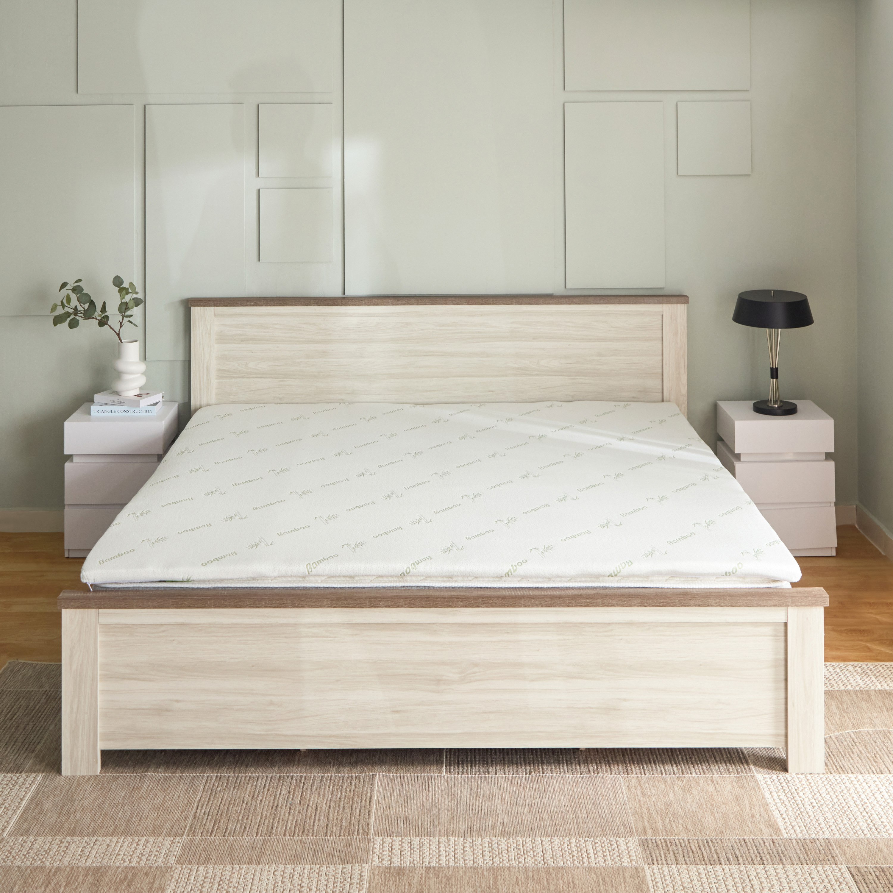 Relax Bamboo Memory Foam Super King Mattress Topper - 200x200 cm-hbxhomeware-hbxdecorandfurnishings-image-2