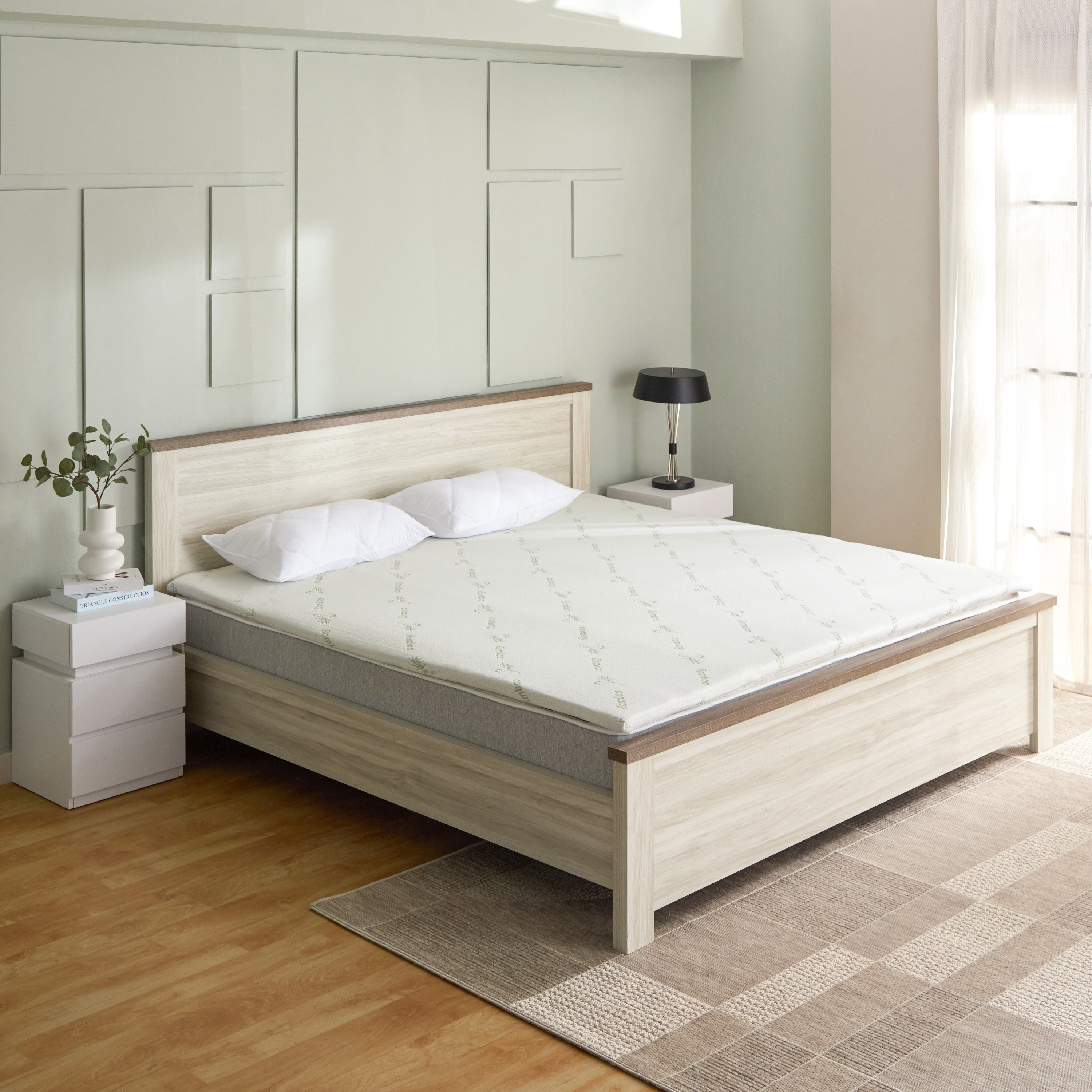 Relax Bamboo Memory Foam Super King Mattress Topper - 200x200 cm-hbxhomeware-hbxdecorandfurnishings-image-5