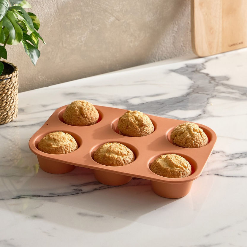 Avon Silicone 6-Cup Muffin Pan - 27x18x4 cm-Bakeware-image-0