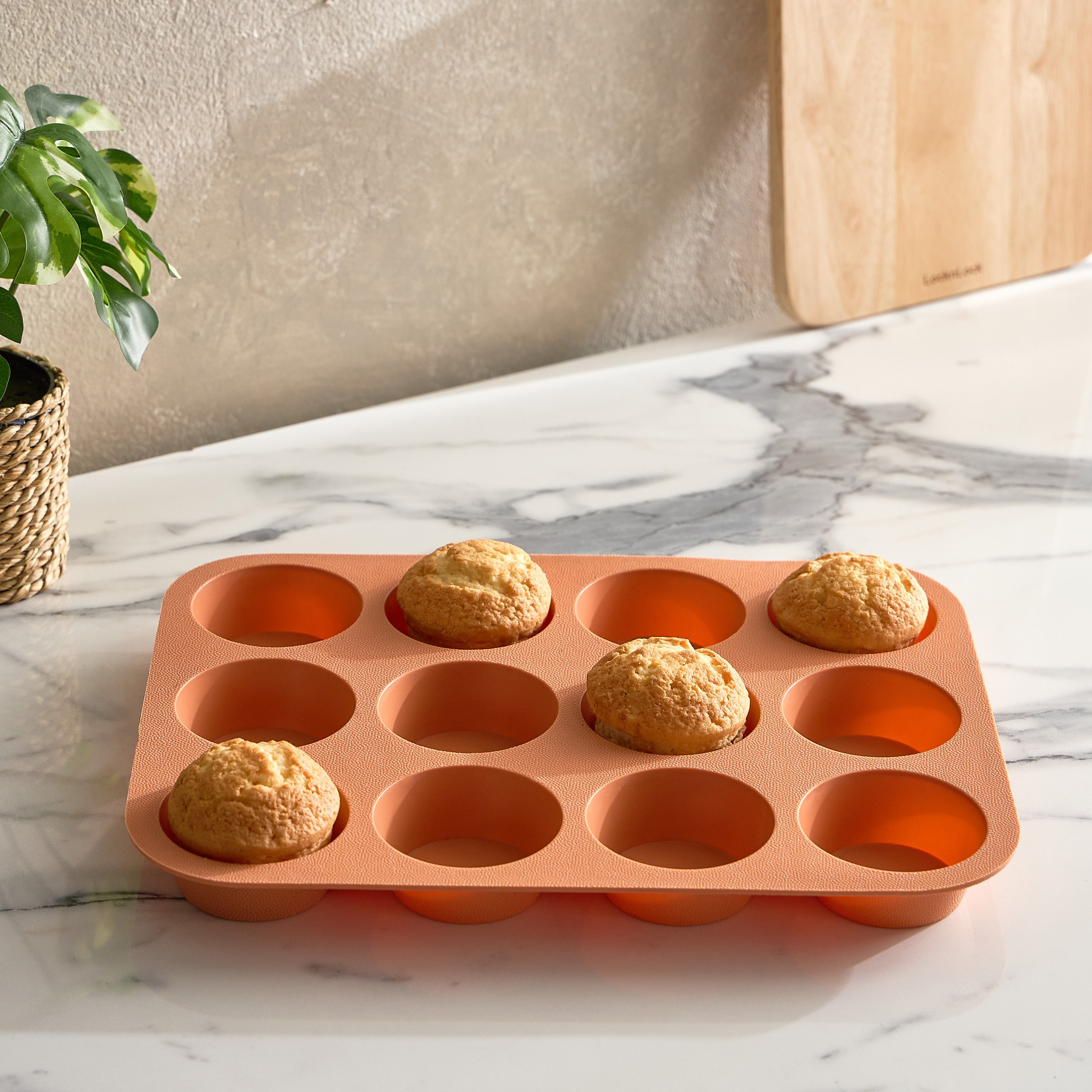 Avon 12-Cup Silicone Muffin Pan - 32x24x3 cm-hbxkitchen-bakeware-image-1