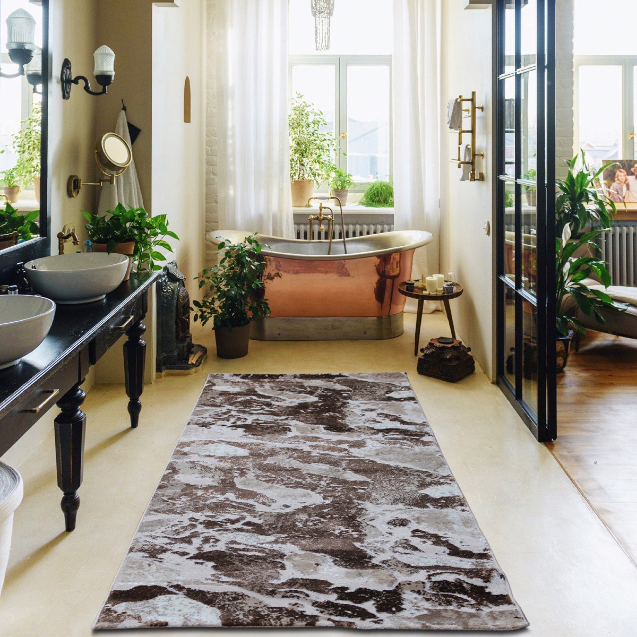 سجادة بولي بروبلين مقاومة للبقع من طيبا - 100x300 سم-hbxdecorandfurnishings-floorcoverings-rugs-image-1