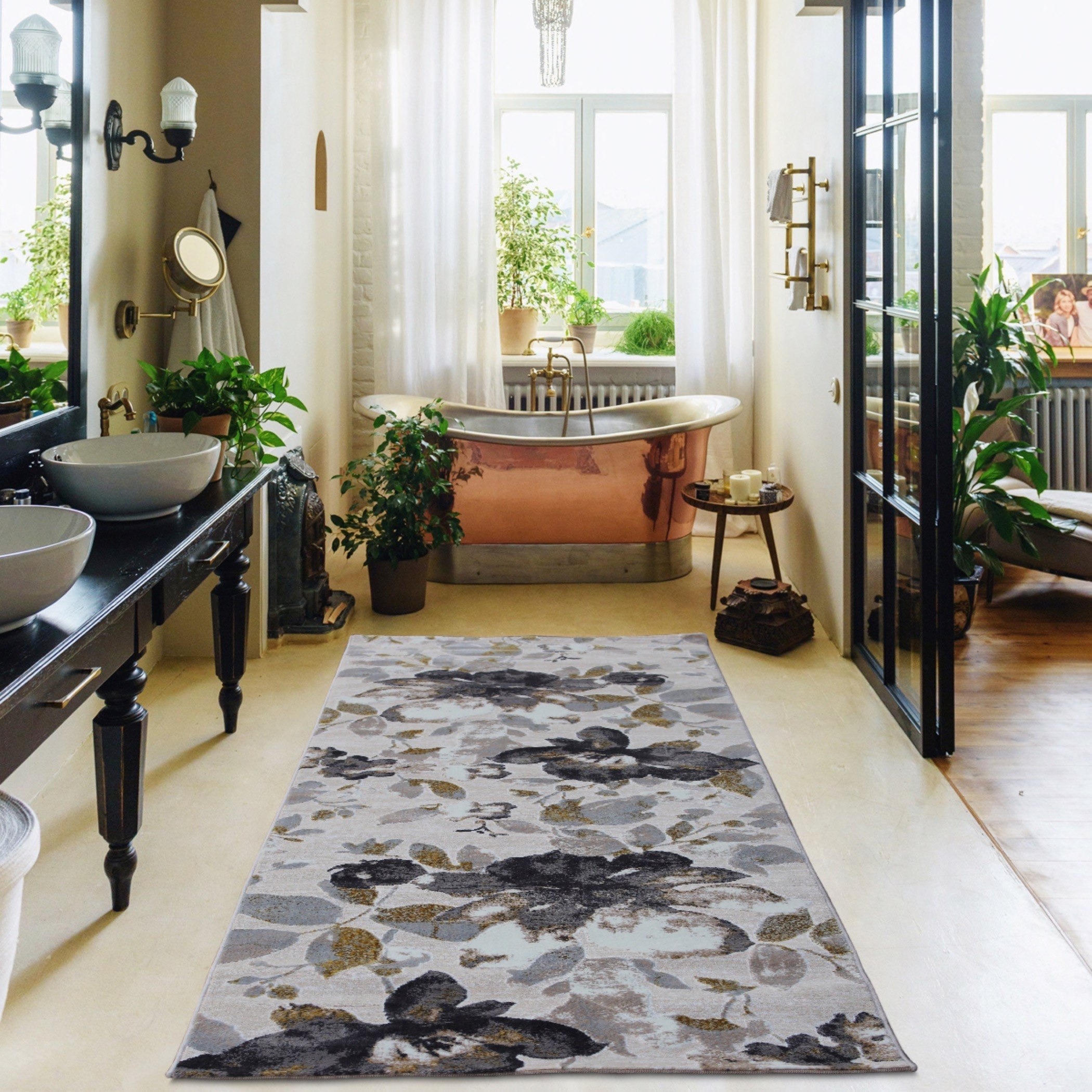 Meera Stain-Resistant Polypropylene Rug - 100x300 cm-hbxdecorandfurnishings-floorcoverings-rugs-image-1