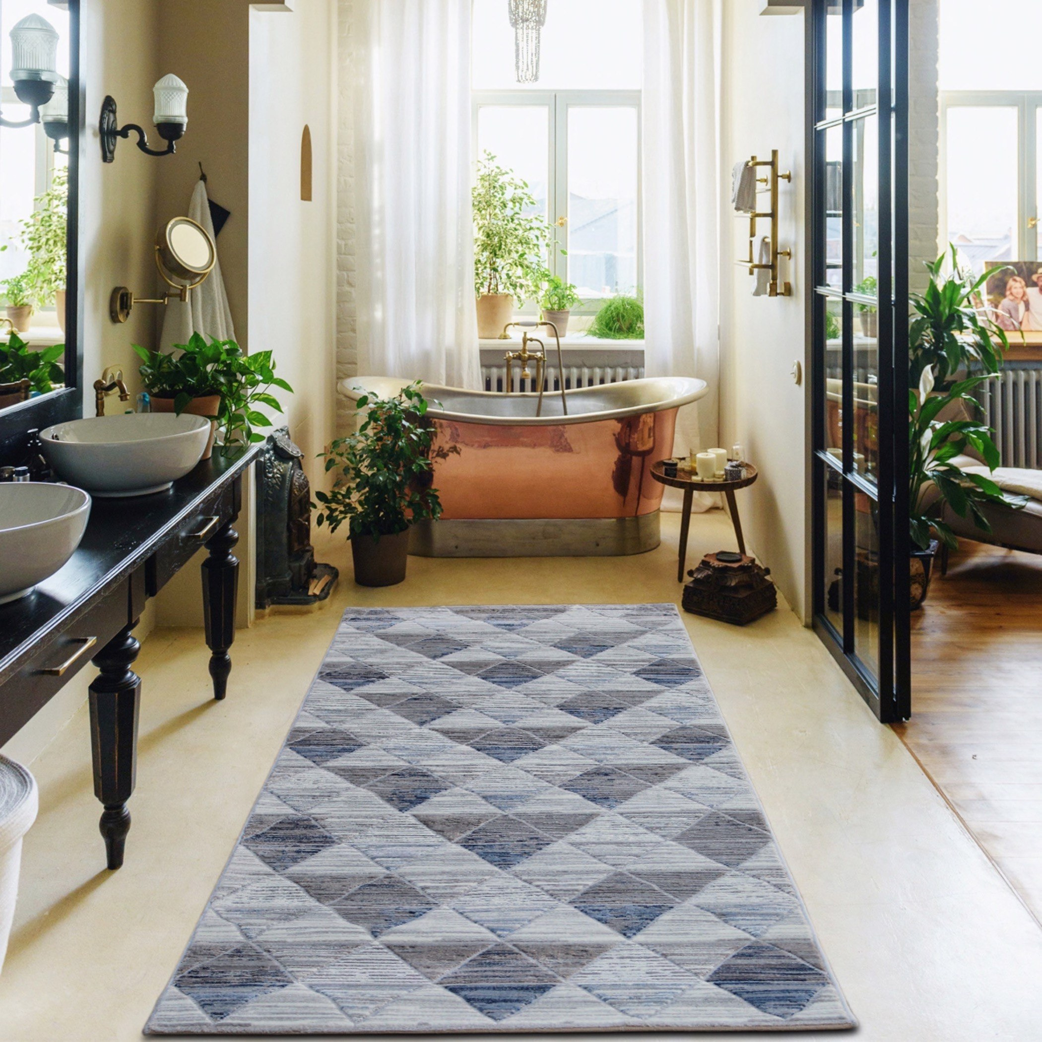 سجادة بولي بروبلين مقاومة للبقع من ليان - 100x300 سم-hbxdecorandfurnishings-floorcoverings-rugs-image-1