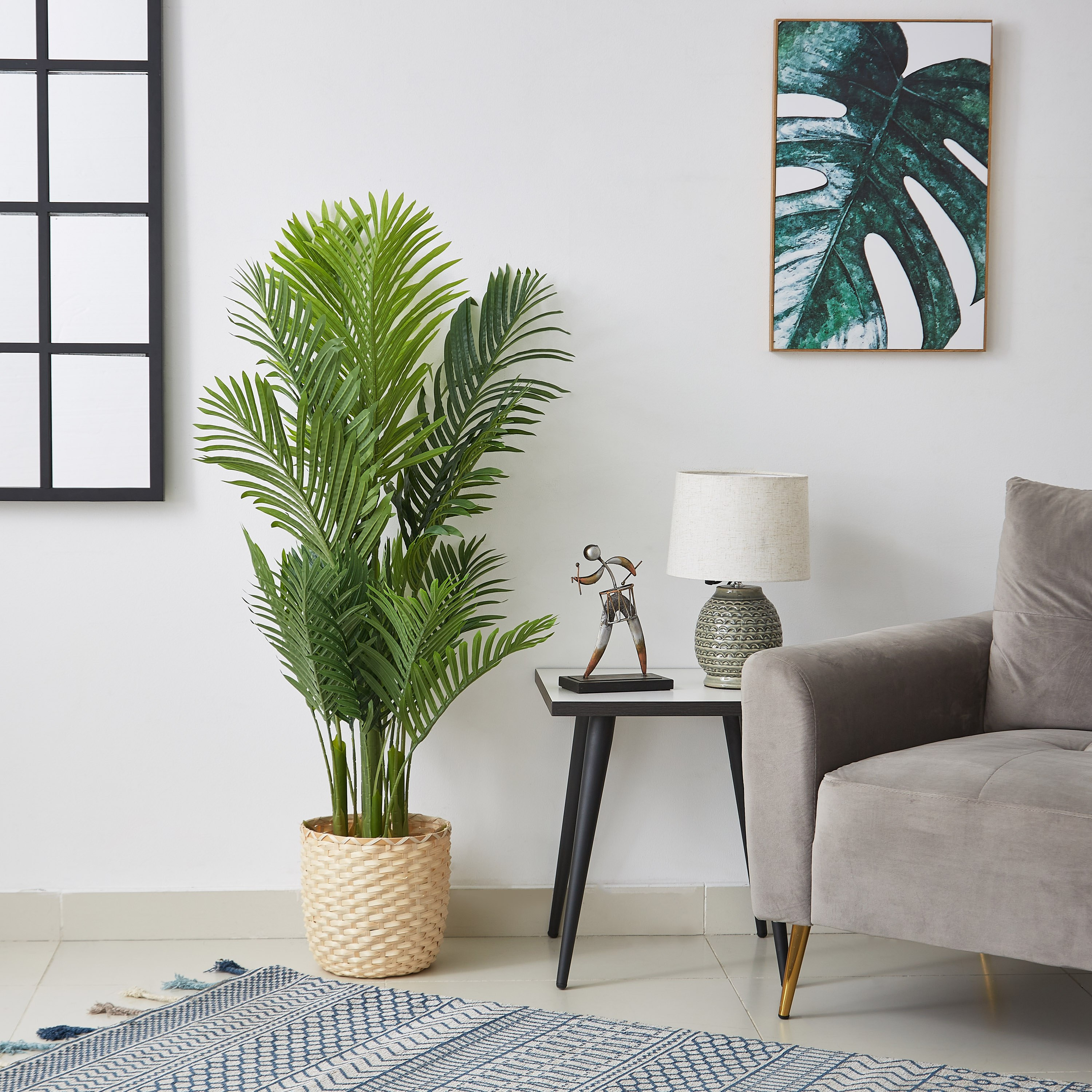 Teodora Artificial Purple Kwai Palm - 140 cm-hbxdecorandfurnishings-homeaccessories-artificialflowersandplants-image-4