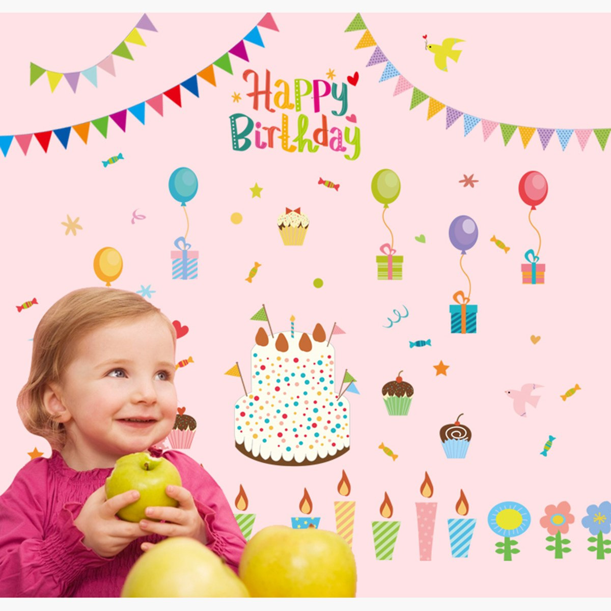 ملصق حائط قابل لإعادة الاستخدام هابي بيرث داي من ريريتي - 90 سم-hbxkidsandyouth-walldecor-wallstickers-image-2