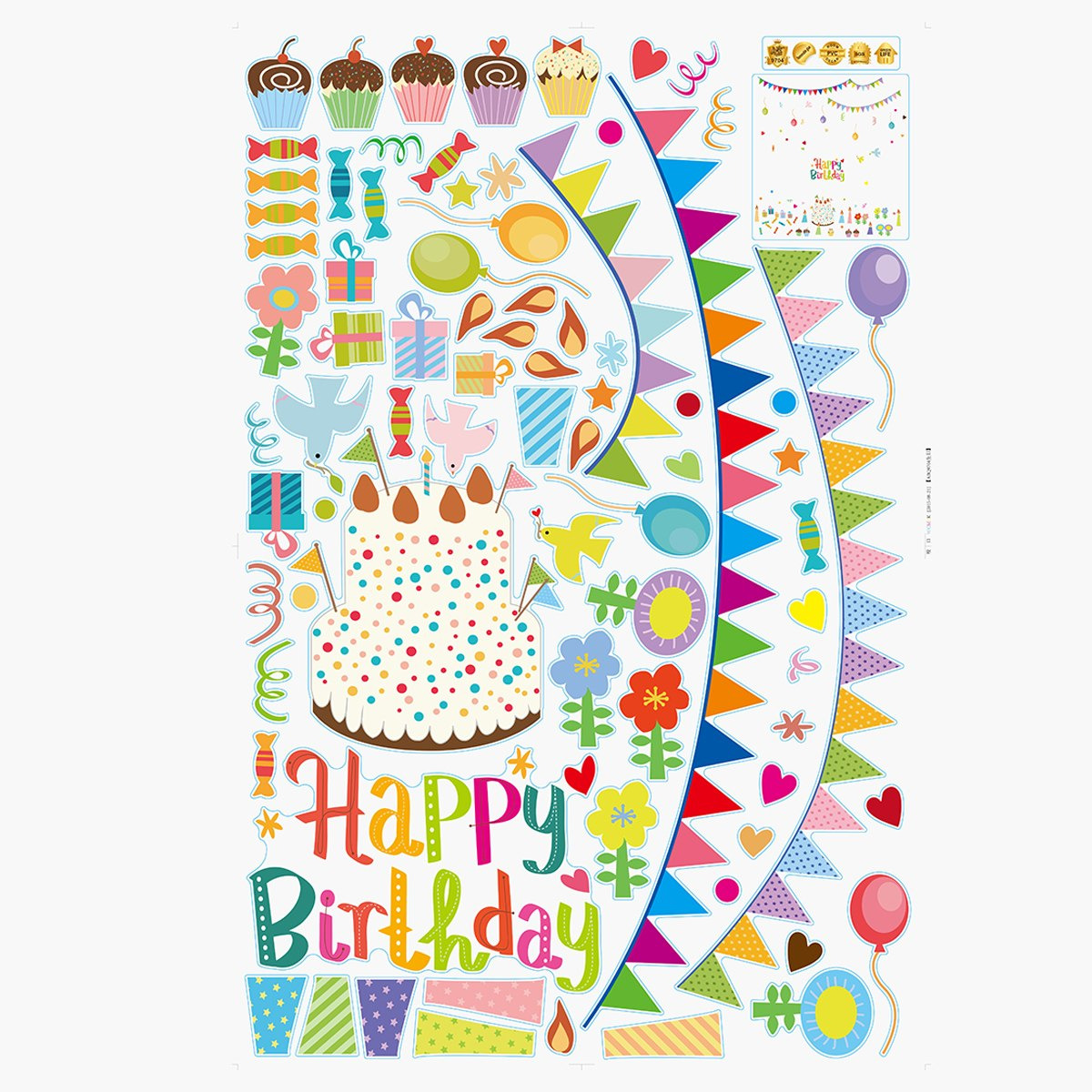 ملصق حائط قابل لإعادة الاستخدام هابي بيرث داي من ريريتي - 90 سم-hbxkidsandyouth-walldecor-wallstickers-image-6