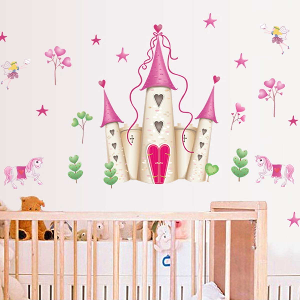 ملصق حائط قابل لإعادة الاستخدام قلعة الأميرة من ريريتي - 60x90 سم-hbxhomeware-hbxkidsandyouth-image-1
