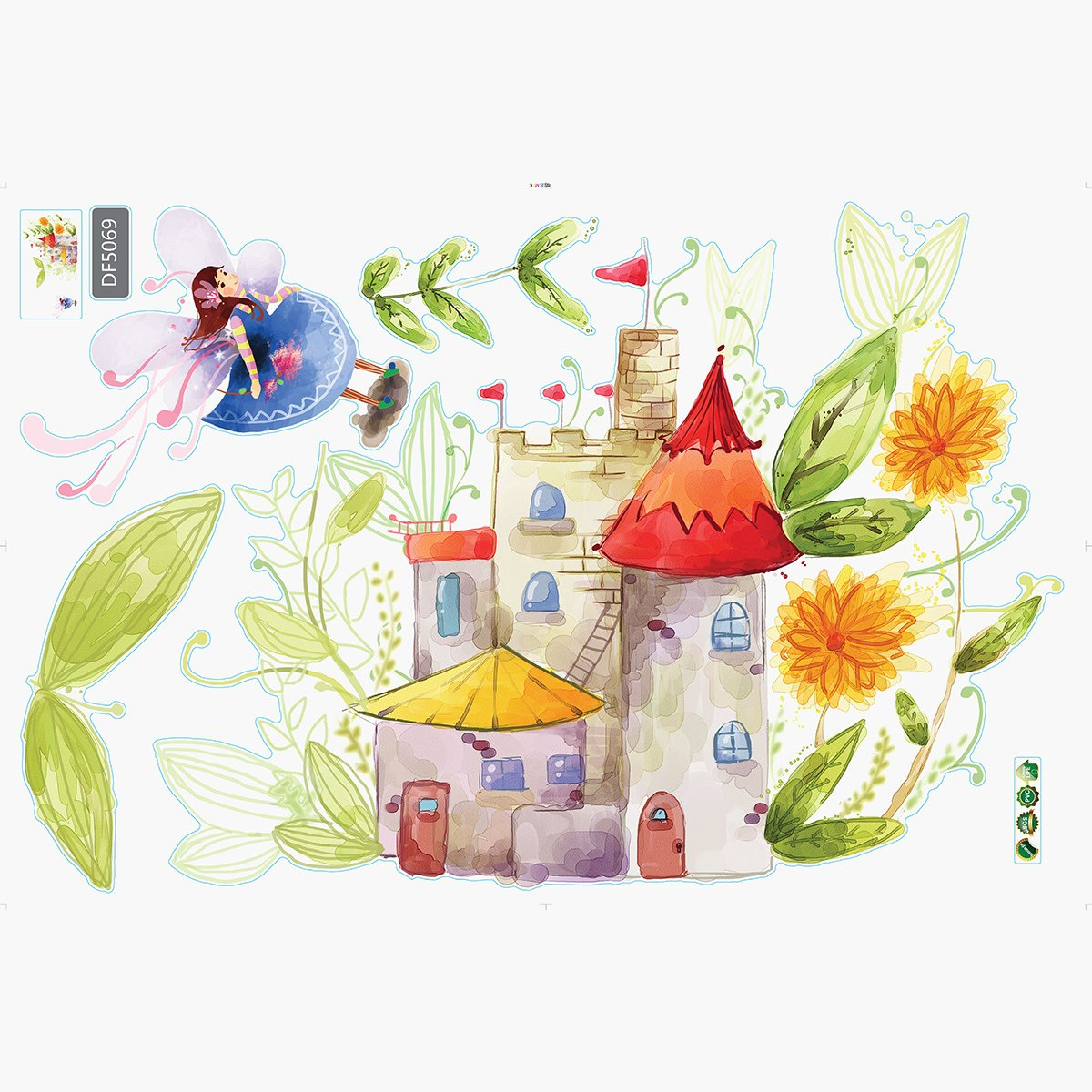 ملصق حائط قابل لإعادة الاستخدام قلعة جنيّات من ريريتي - 60x90 سم-hbxkidsandyouth-walldecor-wallstickers-image-2