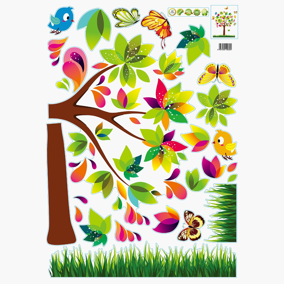 ملصق حائط قابل لإعادة الاستخدام الغابة من ريريتي - 50x70 سم-hbxhomeware-hbxkidsandyouth-image-2