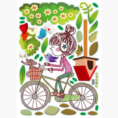 Rarity Bicycle Ride Reusable Wall Sticker - 50x70 cms