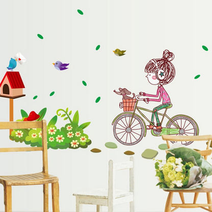 Rarity Bicycle Ride Reusable Wall Sticker - 50x70 cms