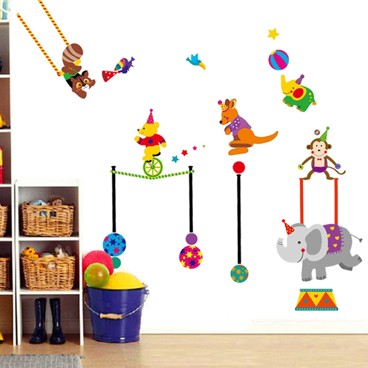ملصق حائط قابل لإعادة الاستخدام بتصميم السيرك من ريريتي - 50x70 سم-hbxhomeware-hbxkidsandyouth-image-1