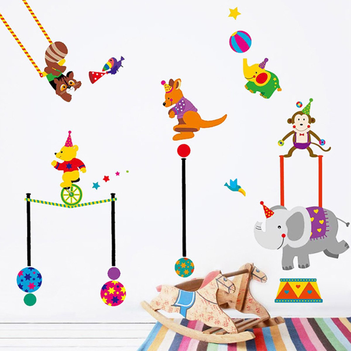 ملصق حائط قابل لإعادة الاستخدام بتصميم السيرك من ريريتي - 50x70 سم-hbxhomeware-hbxkidsandyouth-image-5