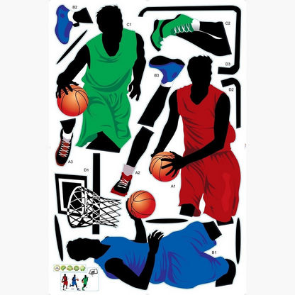Rarity Basketball Reusable Wall Sticker - 60x90 cms