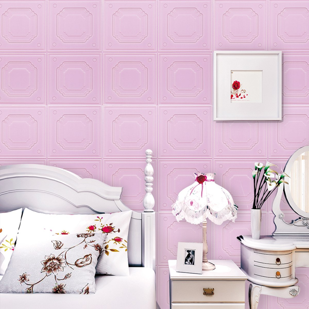 ملصق حائط فوم قابل لإعادة الاستخدام بتصميم قوالب مربّعة من راريتي - 70x70 سم-hbxkidsandyouth-walldecor-wallstickers-image-1