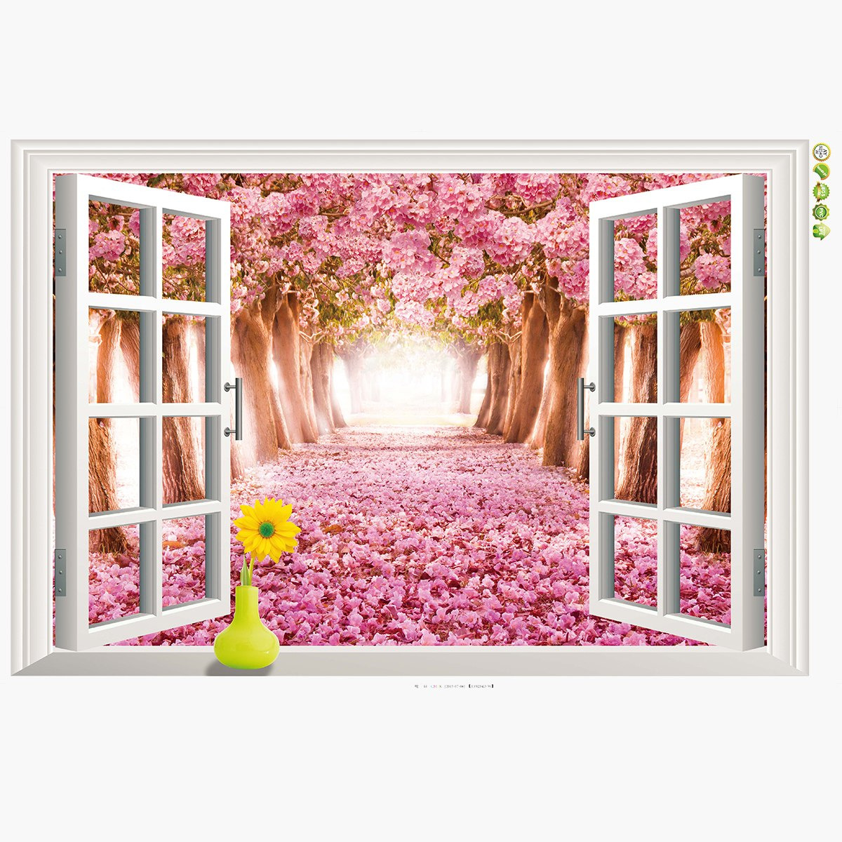 ملصق حائط قابل لإعادة الاستخدام زهر الكرز من ريريتي - 60x90 سم-hbxkidsandyouth-walldecor-wallstickers-image-2