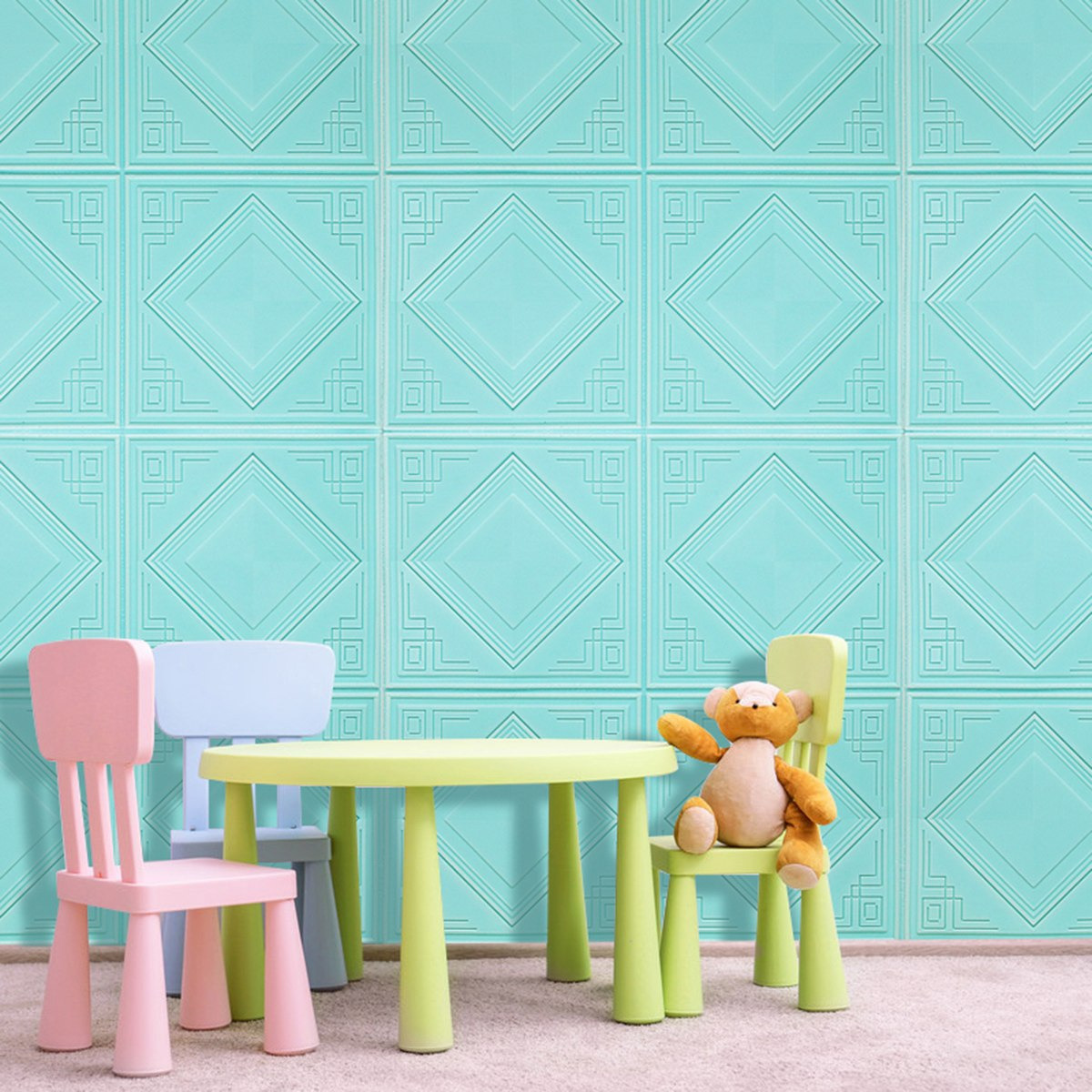 Rarity Diamond Block Reusable Foam Wall Sticker - 70x70 cm-hbxkidsandyouth-walldecor-wallstickers-image-1