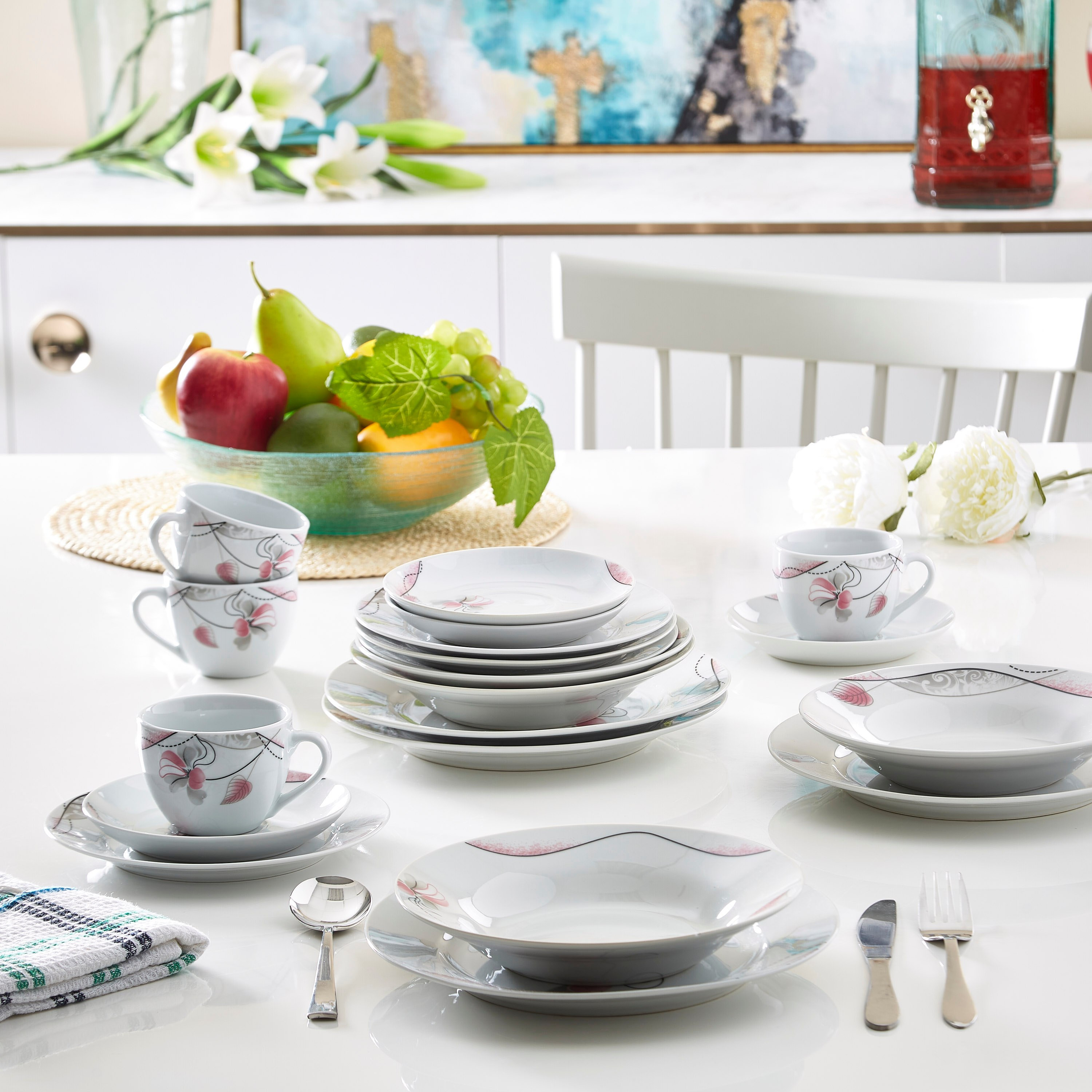 طقم مستلزمات مائدة فلورال سكتش من أتلانتا - 20 قطعة-hbxhomeware-hbxkitchen-image-1
