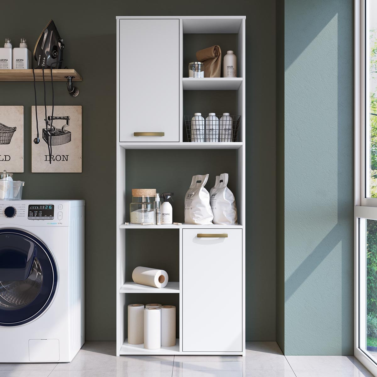 أرفف غسيل ببابين من كارلي-hbxbedroom-bedroomaccessories-bedroomstorage-image-1