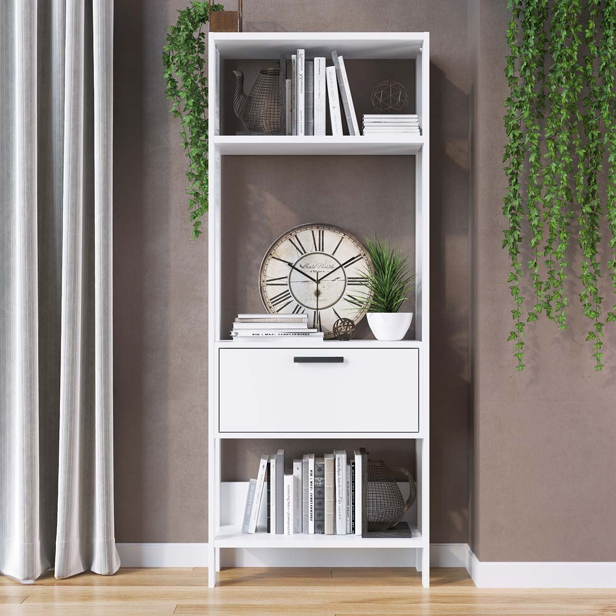 خزانة كتب بباب واحد من كيلي-hbxfurniture-office-bookcases-image-1