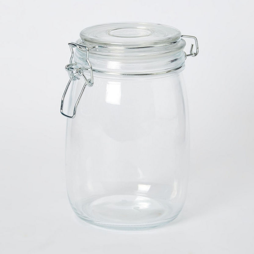 Atlanta Glass Canister with Metal Clip - 900 ml-Containers & Jars-image-5