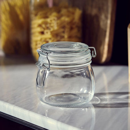 Atlanta Glass Canister with Metal Clip - 450 ml-Containers and Jars-image-2