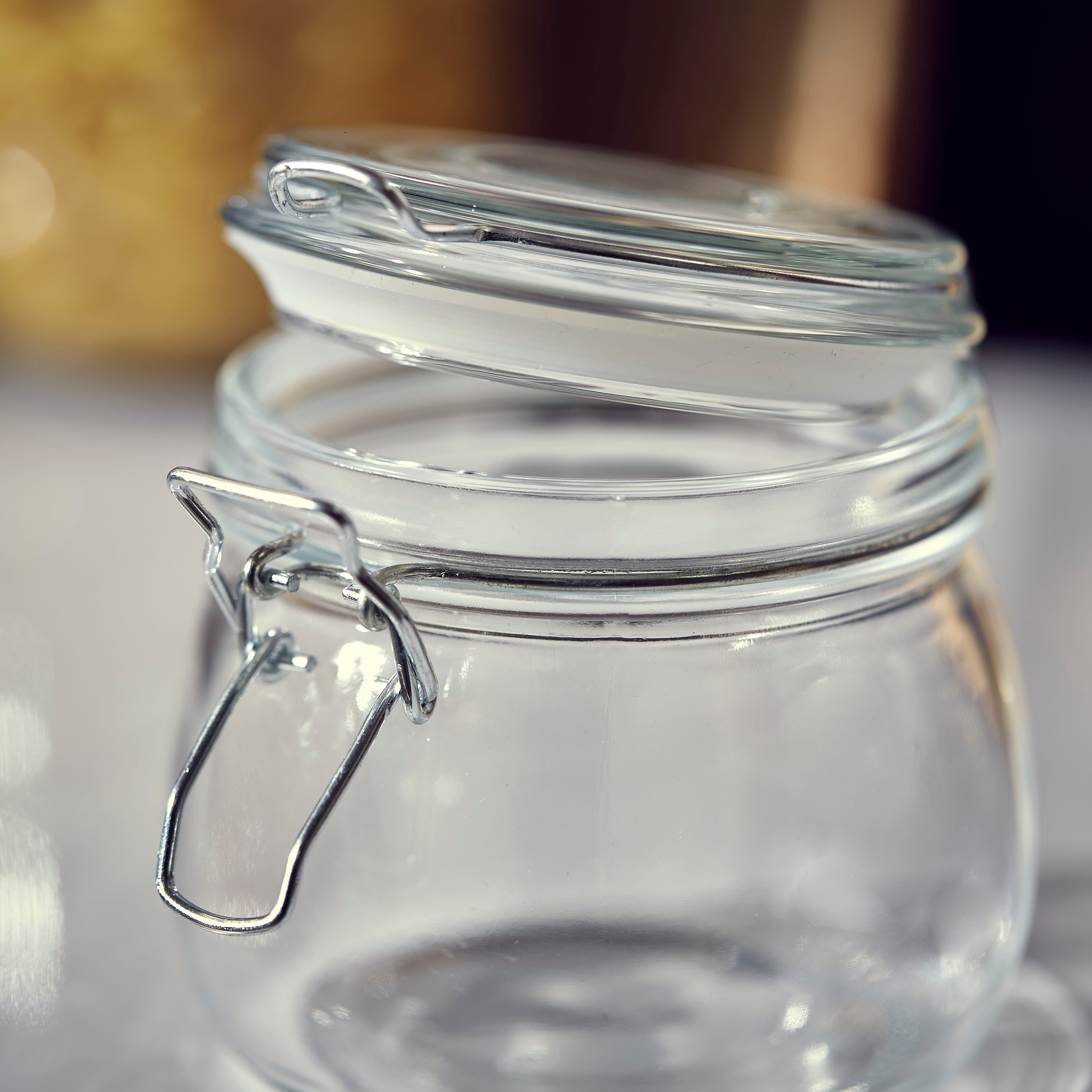 Atlanta Glass Canister with Metal Clip - 450 ml-hbxhomeware-hbxkitchen-image-4