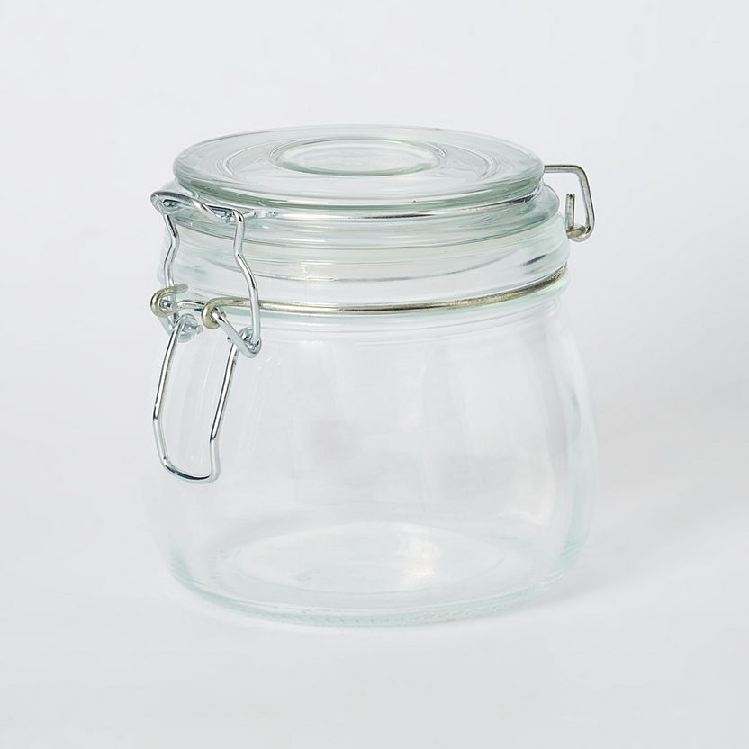 Atlanta Glass Canister with Metal Clip - 450 ml-Containers and Jars-image-5