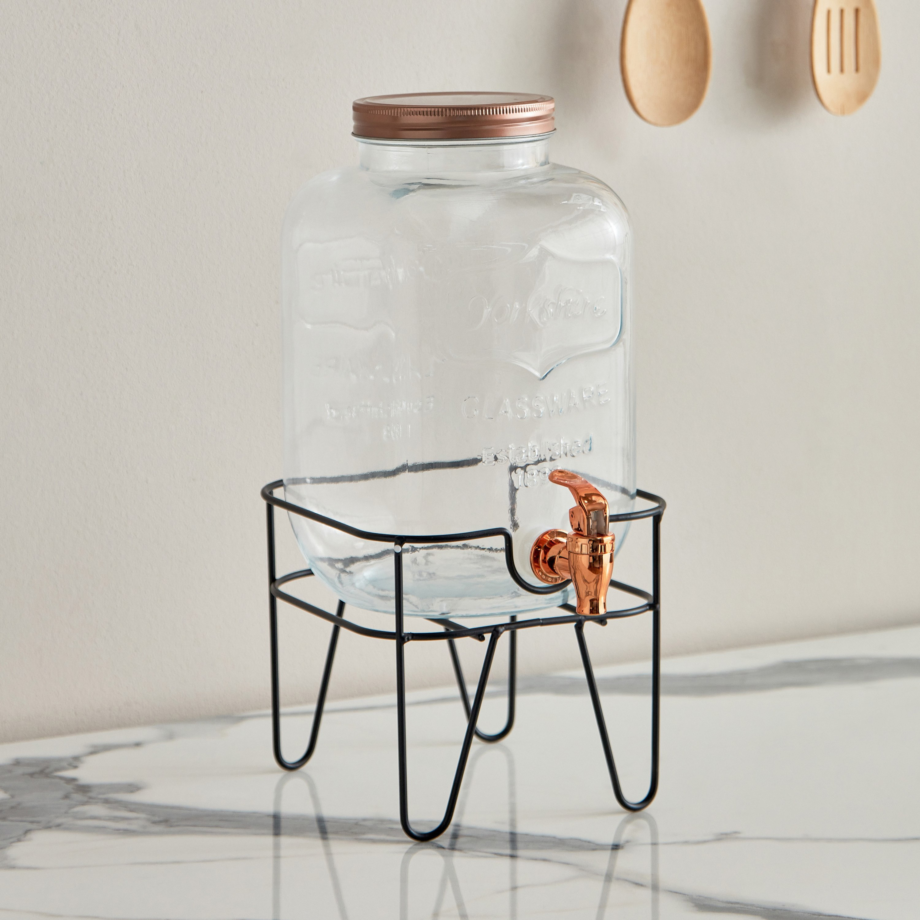موزع مشروبات زجاج بغطاء من أكوا - 4 لتر-hbxhomeware-hbxkitchen-image-2