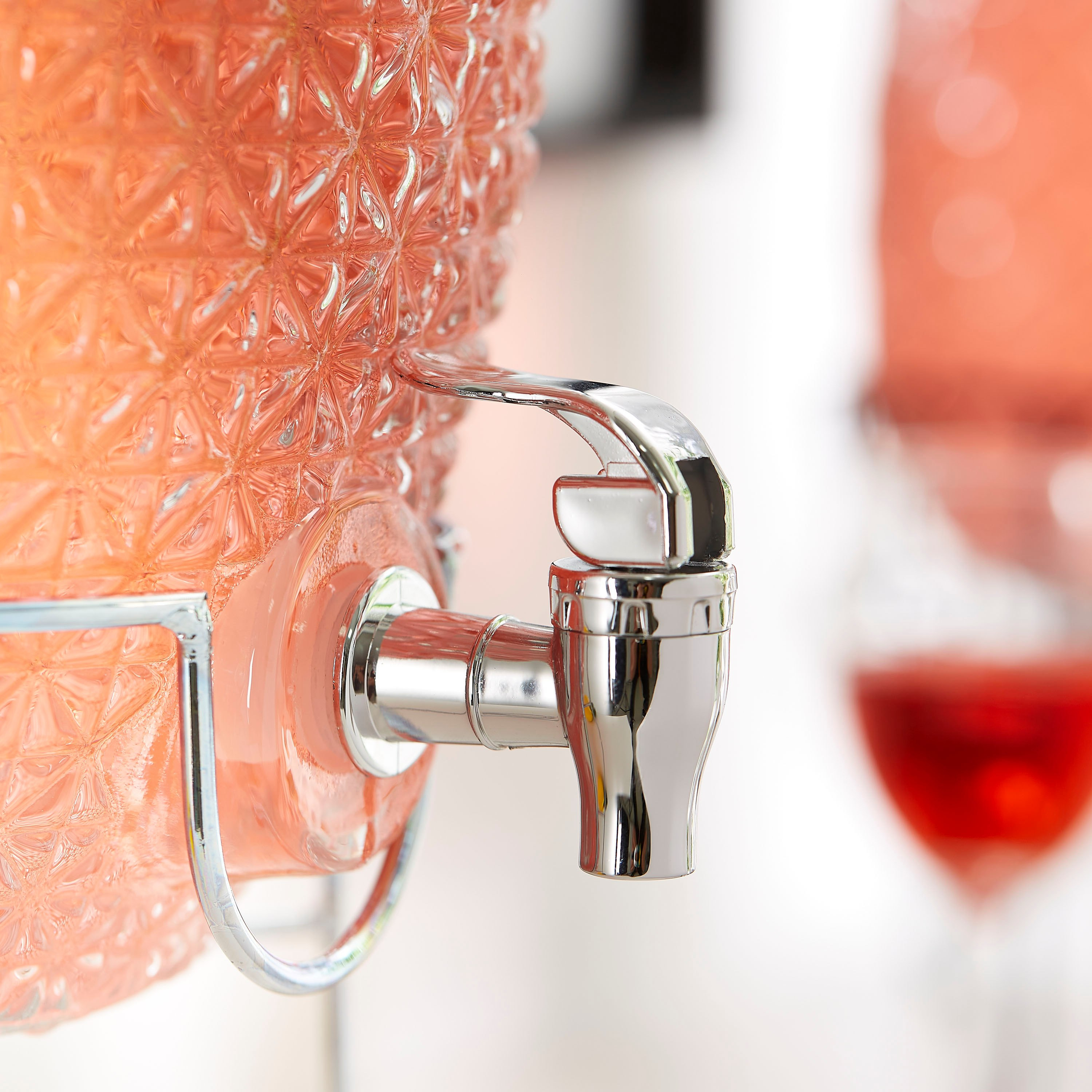 Aqua Glass Beverage Dispenser with Lid - 10 L-hbxhomeware-hbxkitchen-image-2