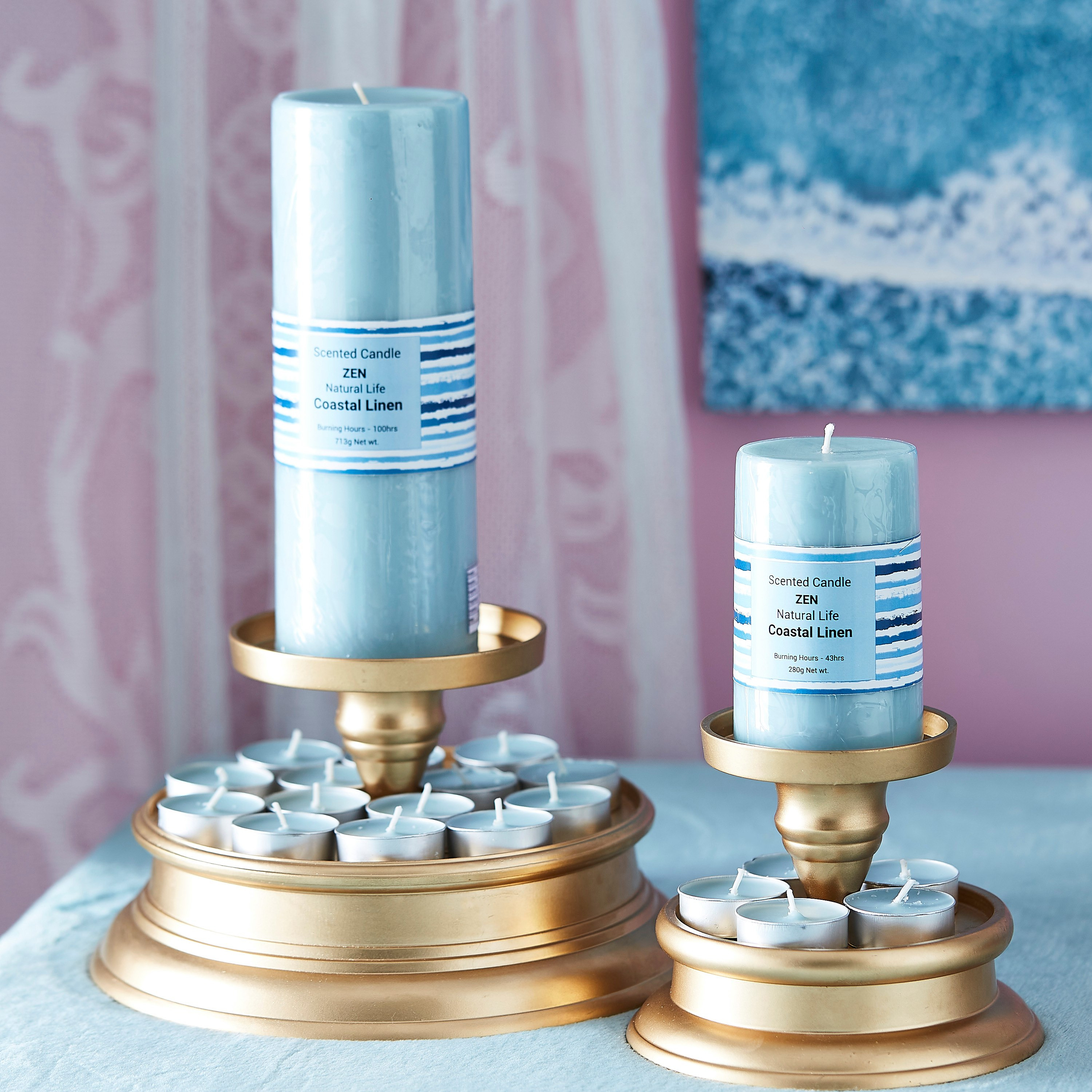 Zen Natural Life Coastal Linen Smooth Pillar Candle-hbxhomeware-hbxdecorandfurnishings-image-4
