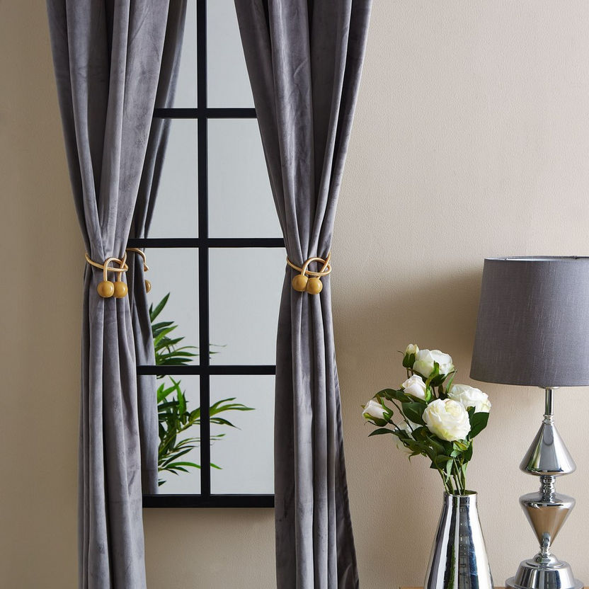 Dazzle Flora Curtain Tieback - Set of 2-Tie Backs and Tassels-image-2