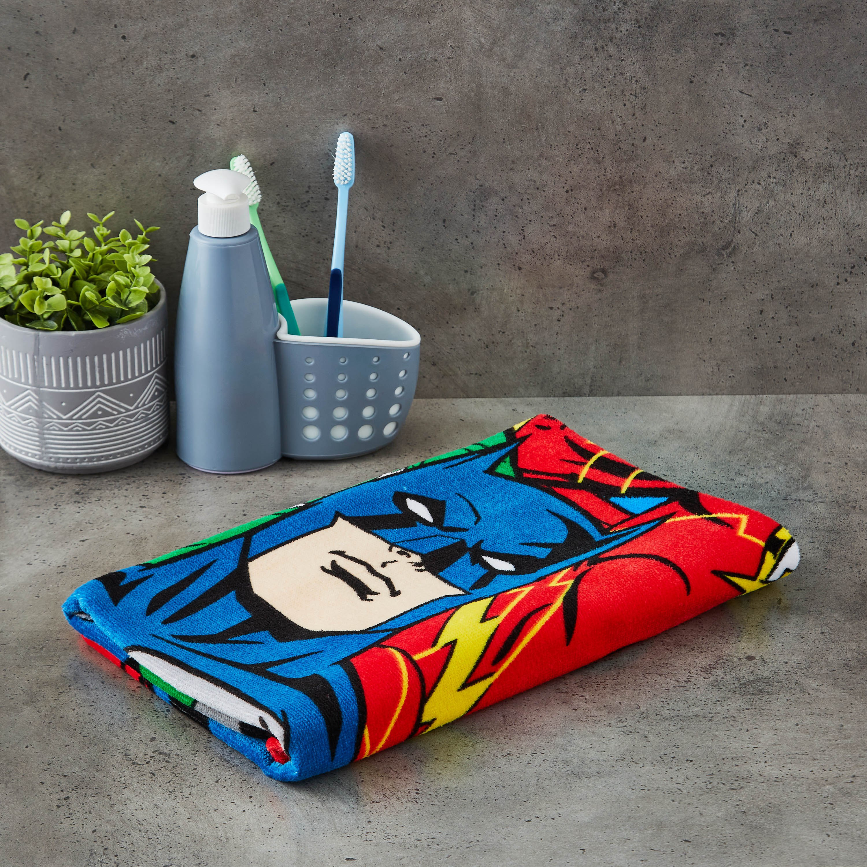 Justice League Cotton Towel - 70x140 cm-hbxhomeware-hbxkidsandyouth-image-1