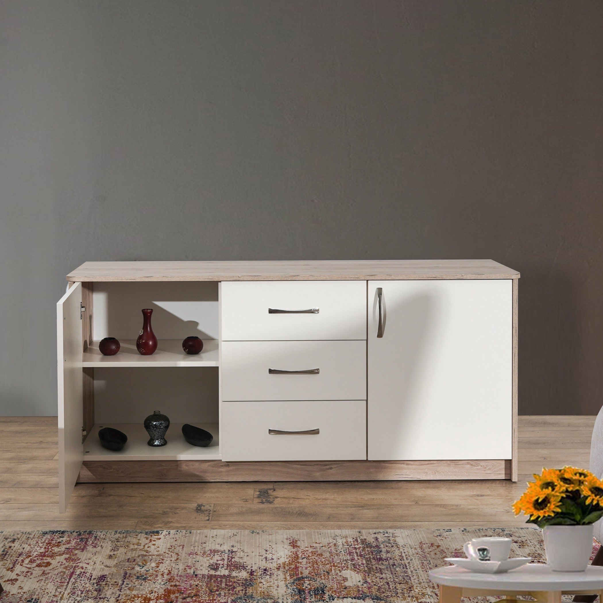 خزانة جانبية ببابين و 3 أدراج من كونكورد-hbxfurniture-diningroom-buffetsandsideboards-image-1