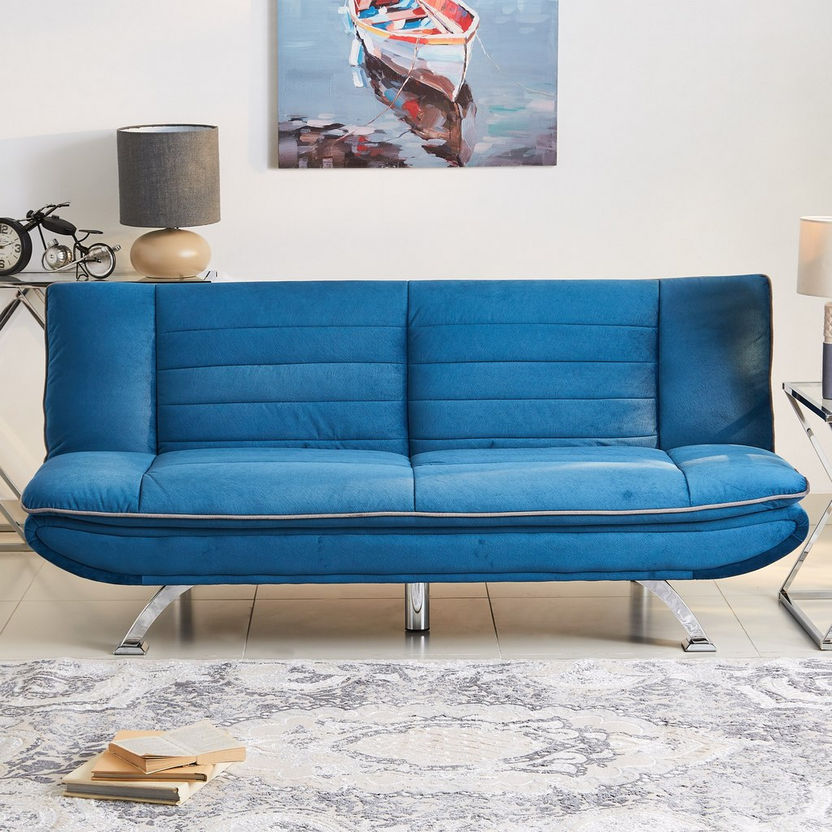 Joyfull 3-Seater Armless Fabric Sofa Bed-Sofas-image-2