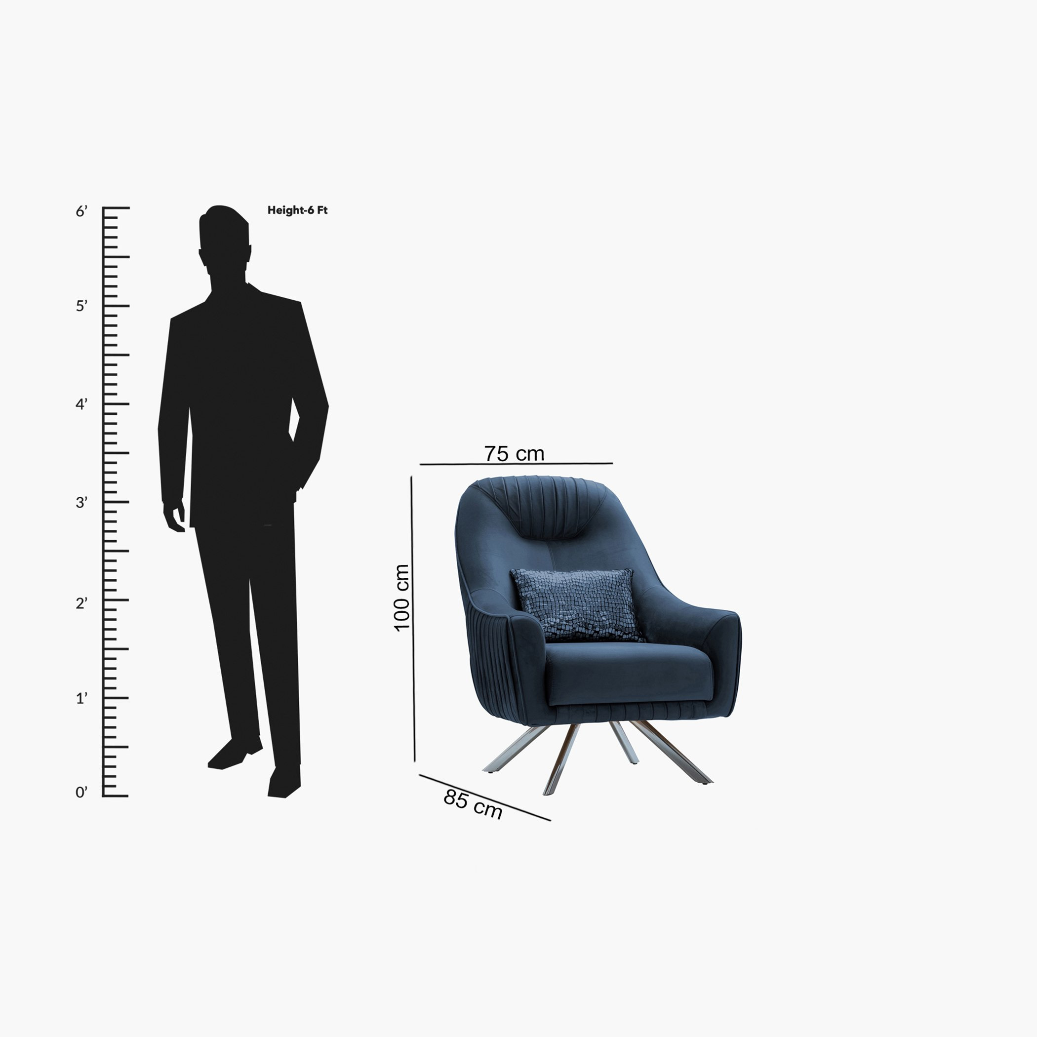 كنبة مخمليّة مقعد واحد مع وسادة من إيفيلن-hbxlivingroom-sofasandarmchairs-sofas-image-4