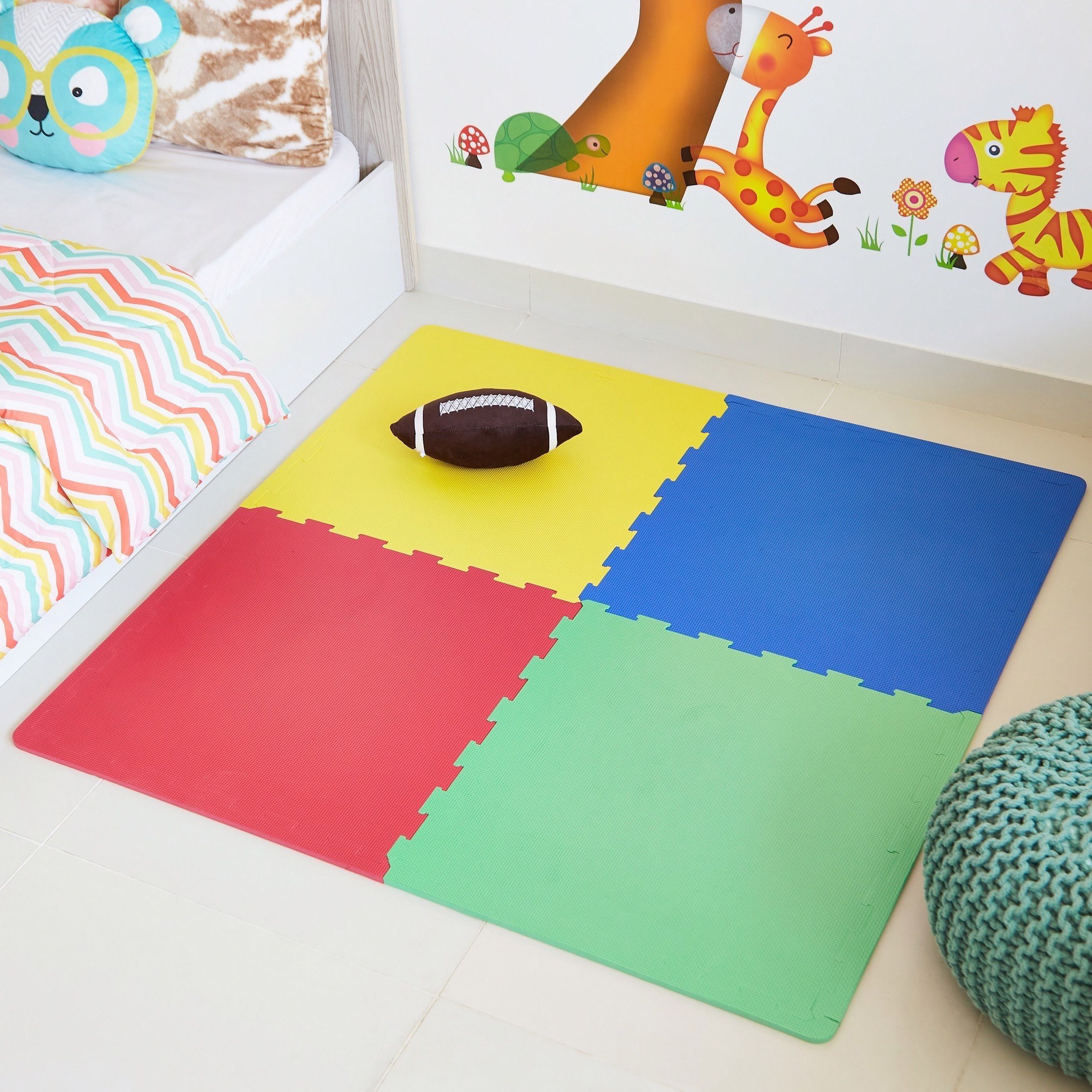 طقم بساط أرضيات أحجية 4 قطع من جوي - 60x60 سم-hbxhomeware-hbxkidsandyouth-image-1