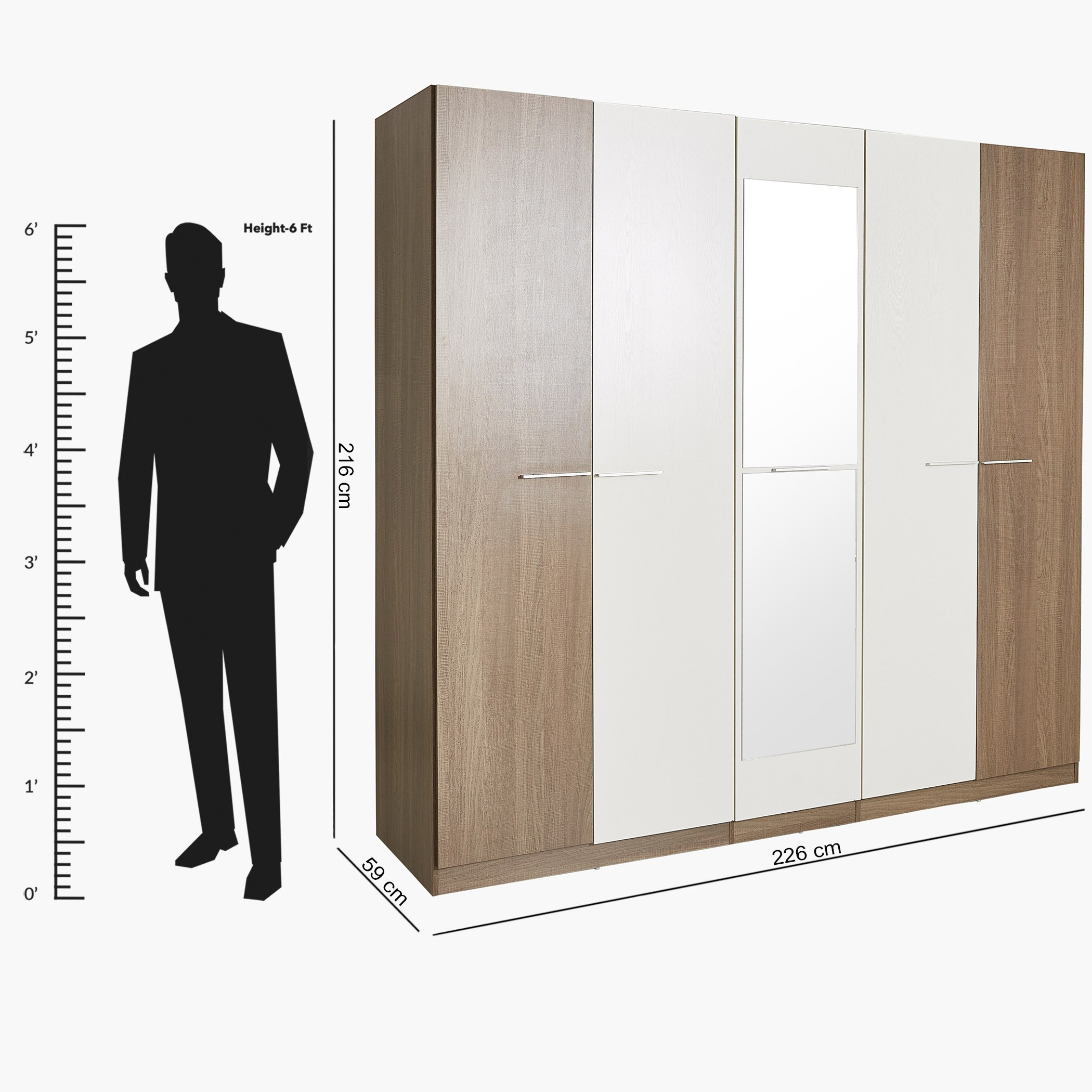 خزانة ملابس 5 أبواب من أيرلندا -hbxfurniture-wardrobes-image-8