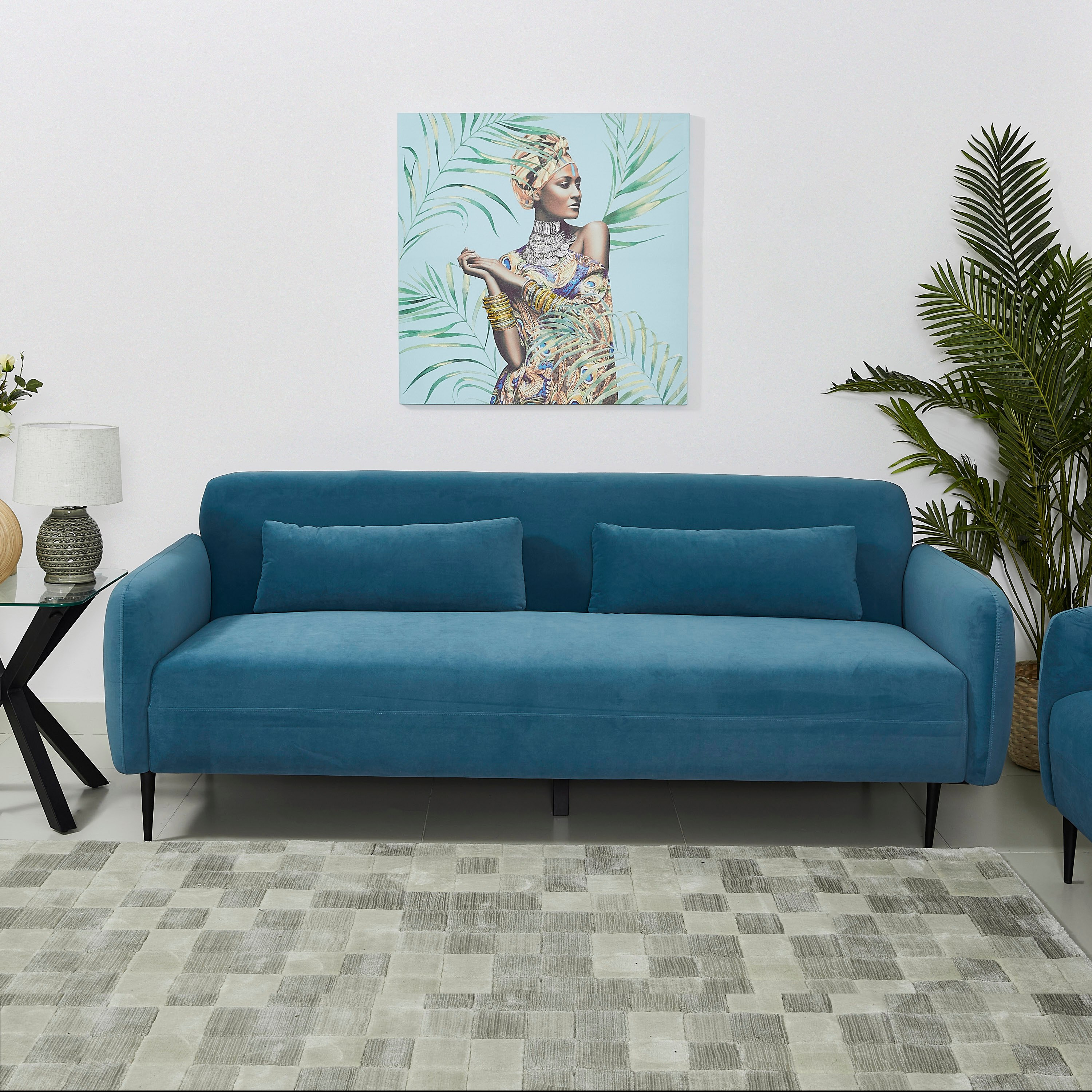 كنبة مخمليّة 3 مقاعد مع وسادتين من إلفا-hbxlivingroom-sofasandarmchairs-sofas-image-1