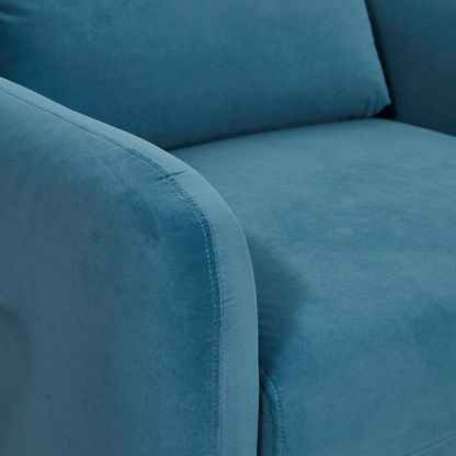 Elva 1-Seater Velvet Sofa with Cushion