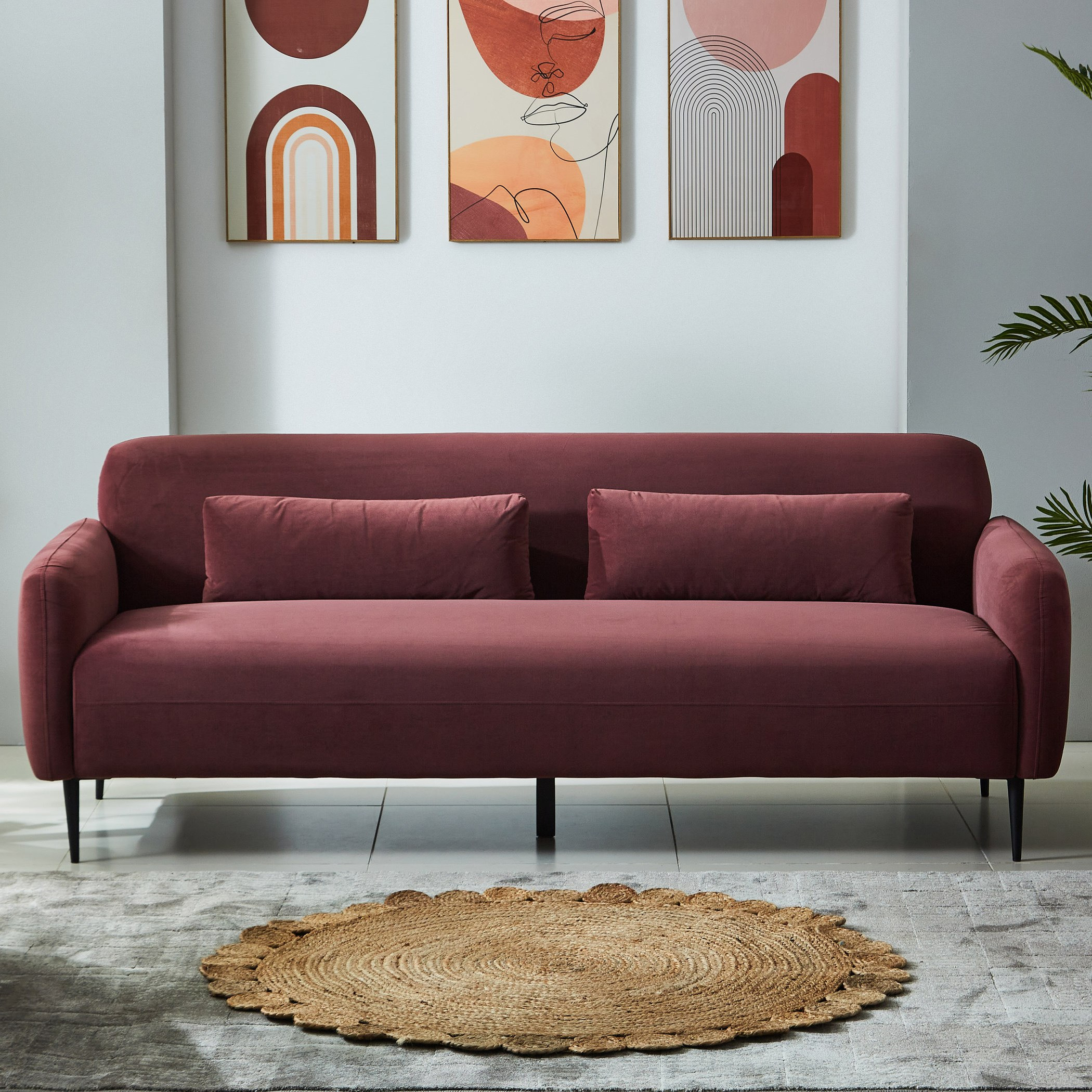 كنبة مخمليّة 3 مقاعد مع وسادتين من إلفا-hbxlivingroom-sofasandarmchairs-sofas-image-3