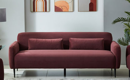 Elva 3-Seater Velvet Sofa with 2 Cushions