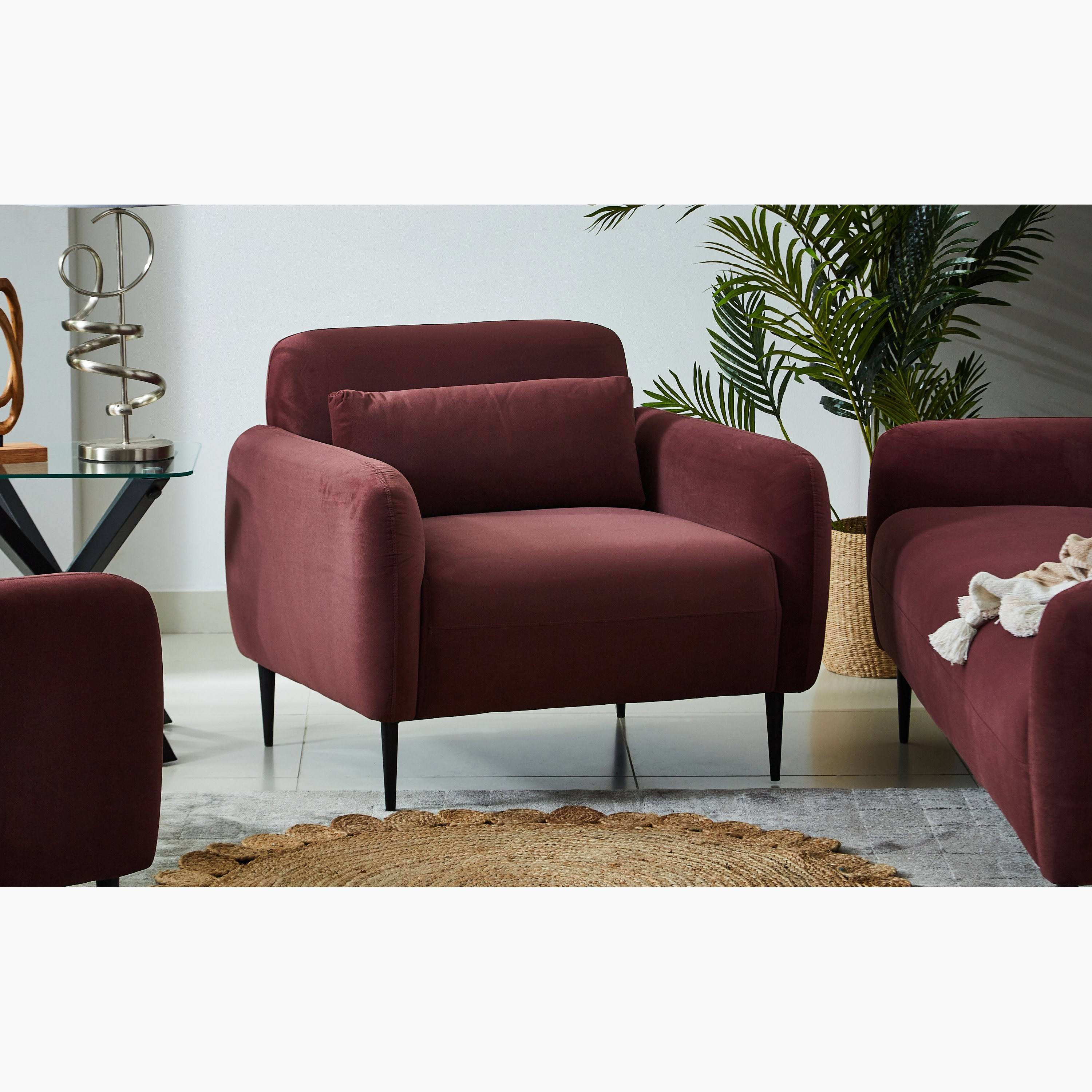 كنبة مخمليّة مقعد واحد مع وسادة من إيلفا-hbxlivingroom-sofasandarmchairs-sofas-image-2
