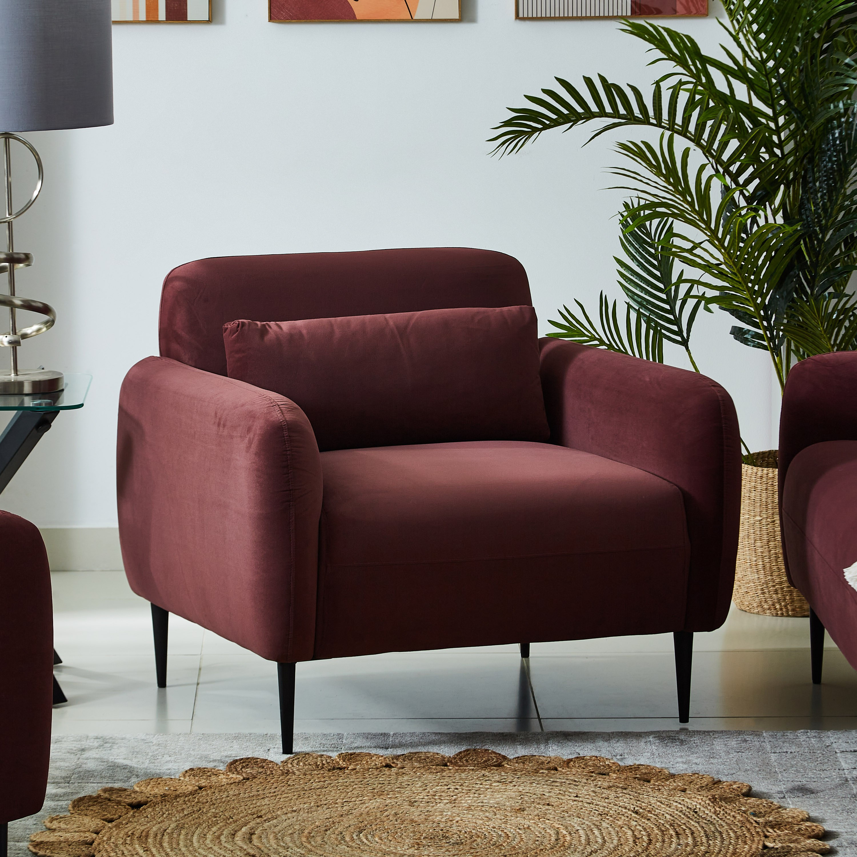 كنبة مخمليّة مقعد واحد مع وسادة من إيلفا-hbxlivingroom-sofasandarmchairs-sofas-image-4