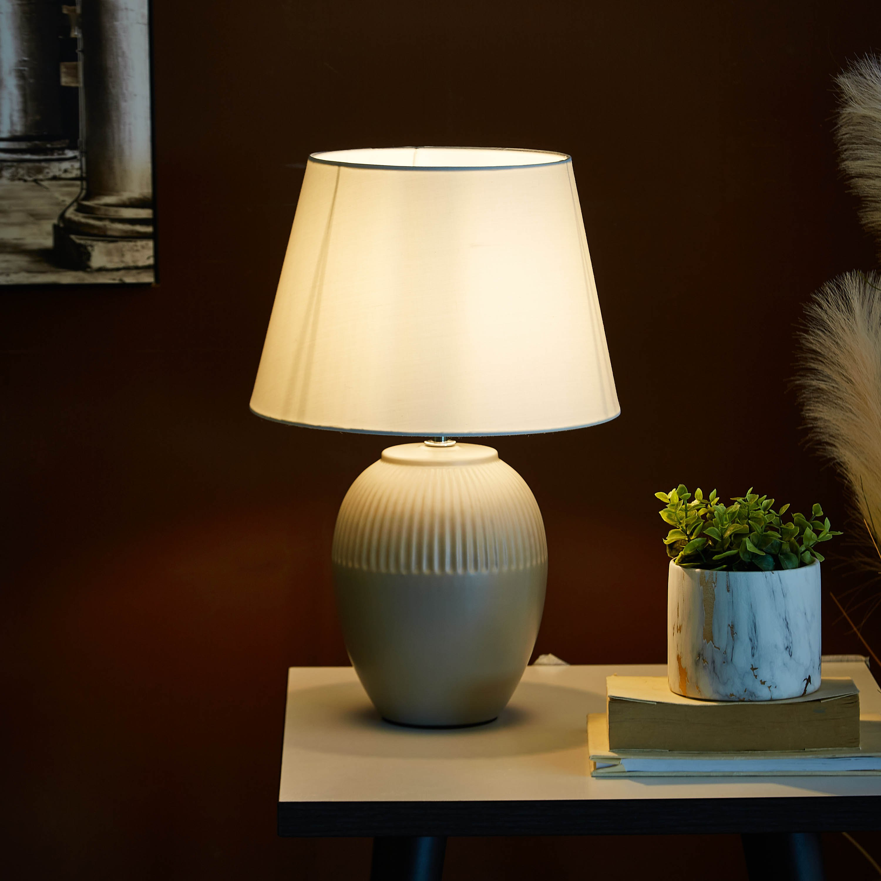 مصباح بيضاوي سيراميك من لوميير - 41 سم-hbxlivingroom-lighting-tablelamps-image-2